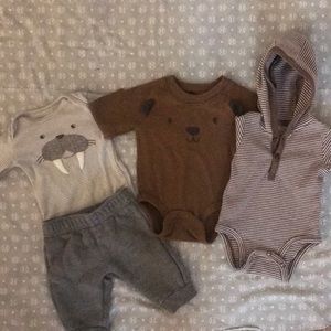 One outfit, two onesies.